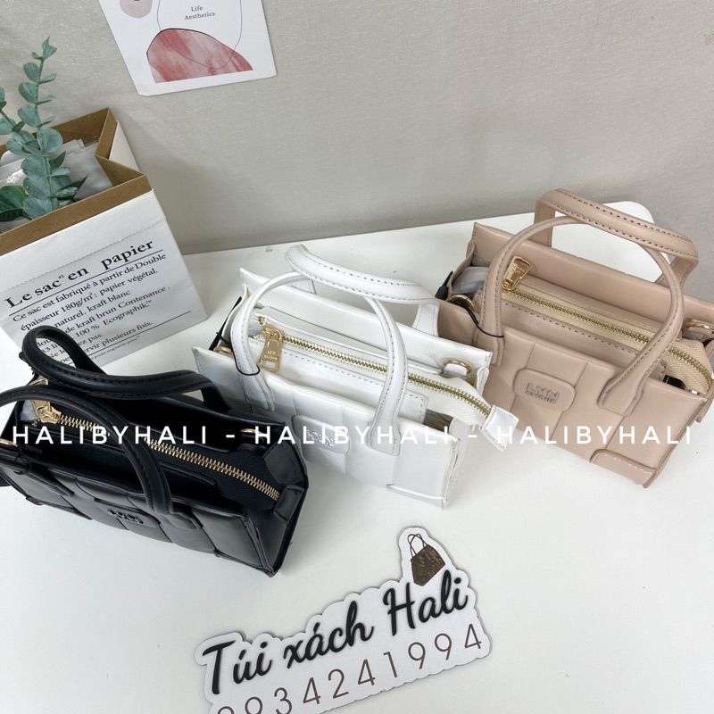 Túi lyn mini tote bag quai xách xinh xắn kèm dây đeo chéo hợp thời trang