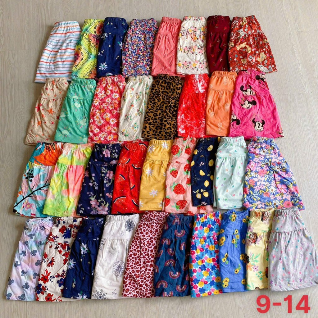 CHÂN VÁY SIZE ĐẠI CHO BÉ THUN COTTON CÓ QUẦN ĐÙI CHIP BÊN TRONG