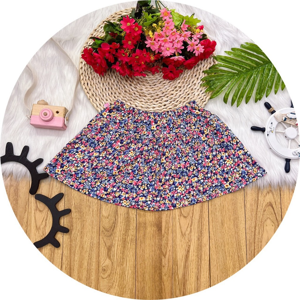 CHÂN VÁY SIZE ĐẠI CHO BÉ THUN COTTON CÓ QUẦN ĐÙI CHIP BÊN TRONG