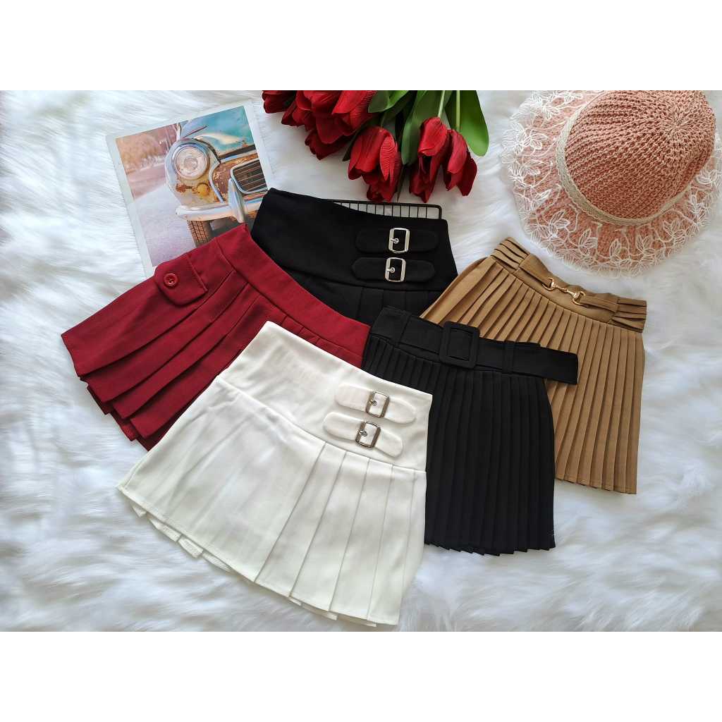 Chân váy xếp ly cho bé gái cao cấp có quần lot bên trong bé đi chơi đi học size từ 8 đến 28 kg lovelykid97.store