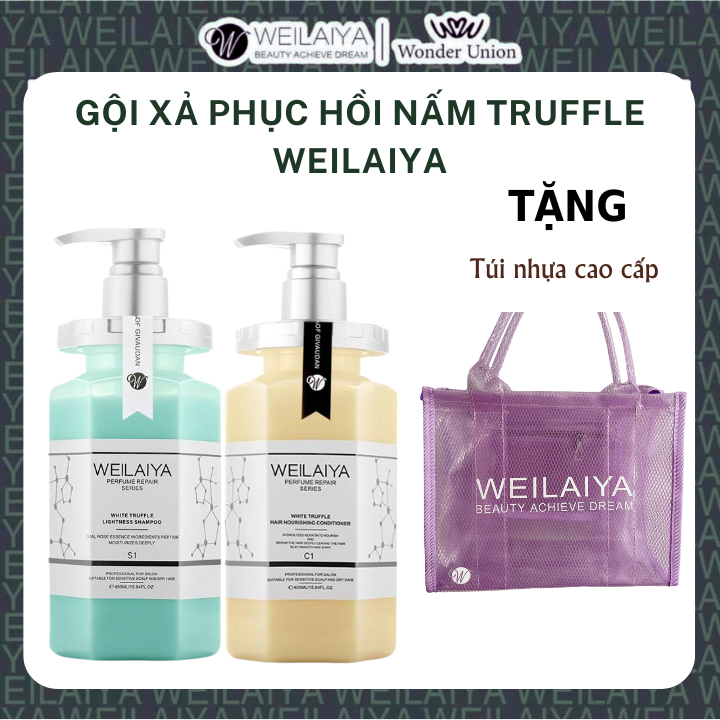 Bộ dầu gội xả phục hồi Weilaiya đa tầng nấm Truffle, giảm gàu, giảm dầu bết tóc, phục hồi tóc khô hư tổn, tóc chắc khoẻ