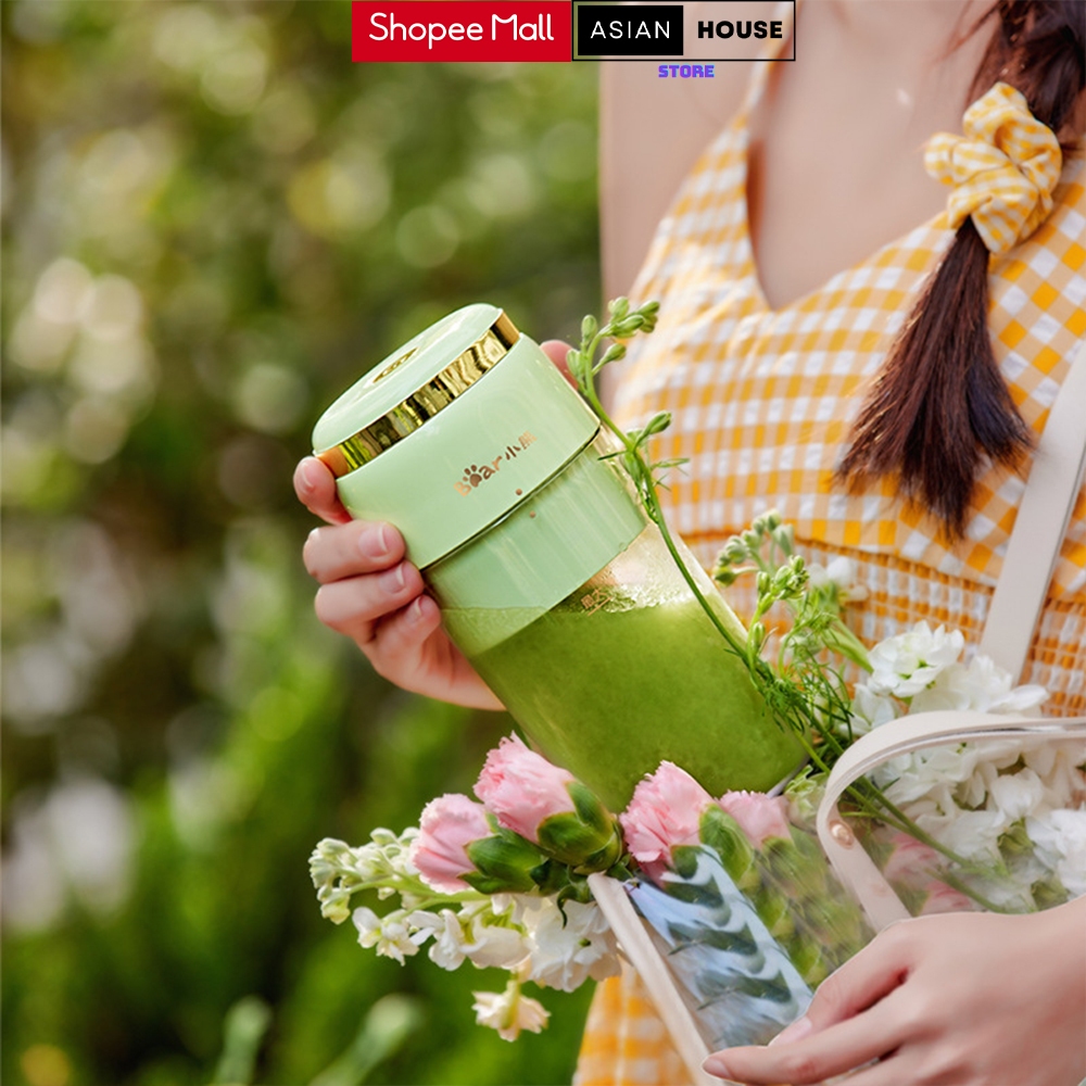 Máy Xay Sinh Tố Cầm Tay Bear LLJ-E03F1 Dao 6 Lưỡi Dung Tích 300ML Bảo Hành 12 Tháng