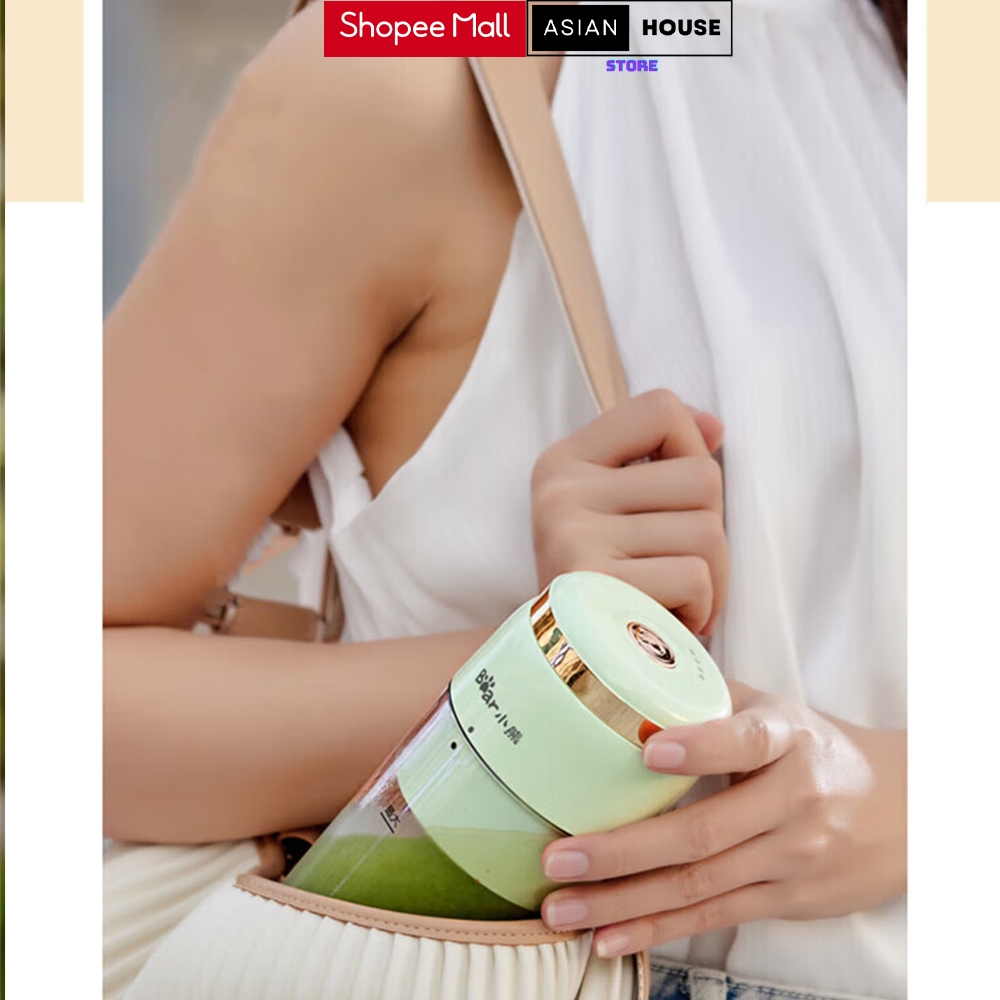 Máy Xay Sinh Tố Cầm Tay Bear LLJ-E03F1 Dao 6 Lưỡi Dung Tích 300ML Bảo Hành 12 Tháng