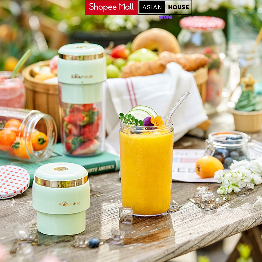 Máy Xay Sinh Tố Cầm Tay Bear LLJ-E03F1 Dao 6 Lưỡi Dung Tích 300ML Bảo Hành 12 Tháng