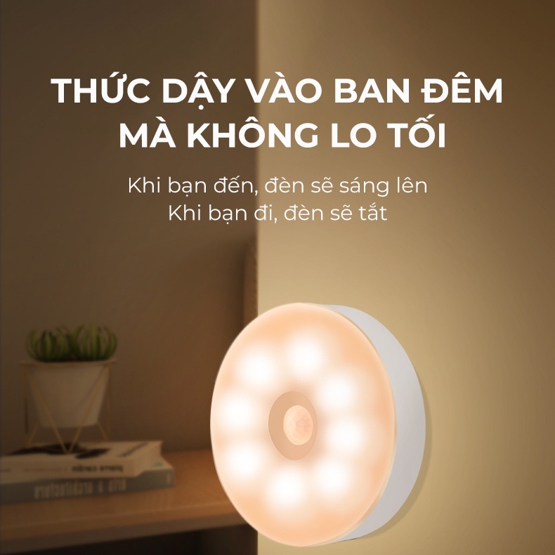 Đèn Led Cảm Biến Chuyển Động Yosunlix Đèn Cảm Ứng Gắn Tường Cầu Thang Tủ Quần Áo Thông Minh Sạc USB