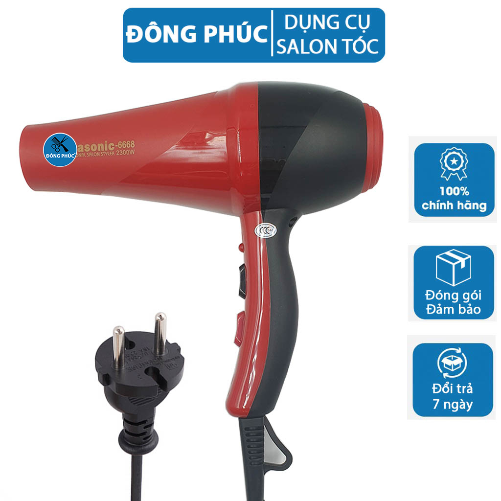 Máy sấy tóc Panasonic 6668 2300W, Máy sấy tóc công suất lớn dùng cho salon chuyên dụng