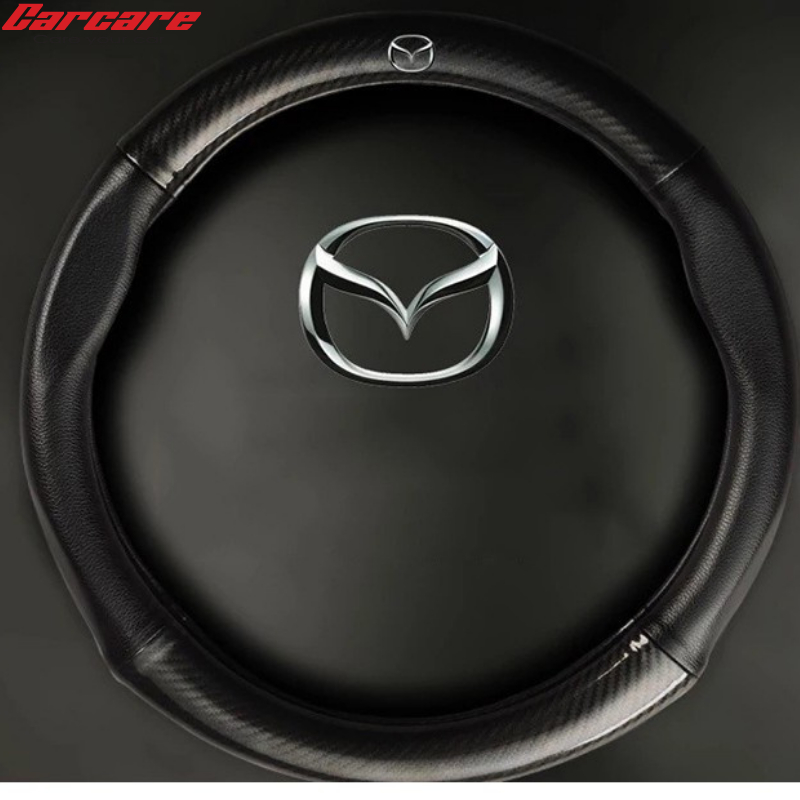 Bọc vô lăng cacbon 4S có logo theo hãng xe - Bọc vô lăng ô tô