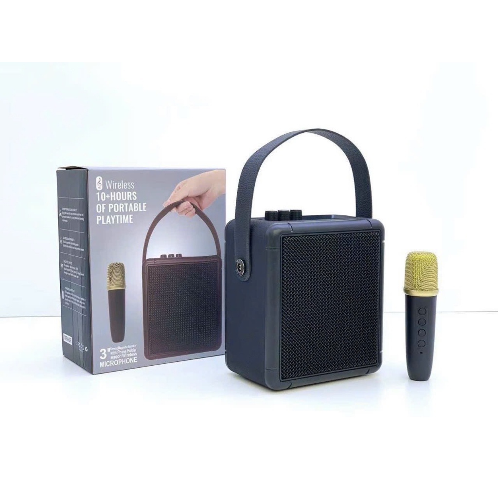 Loa bluetooth Marshall A9 kèm 1 micro không dây xách tay công xuất 10W, âm thanh trầm ấm, bass căng - ChoJi Shop