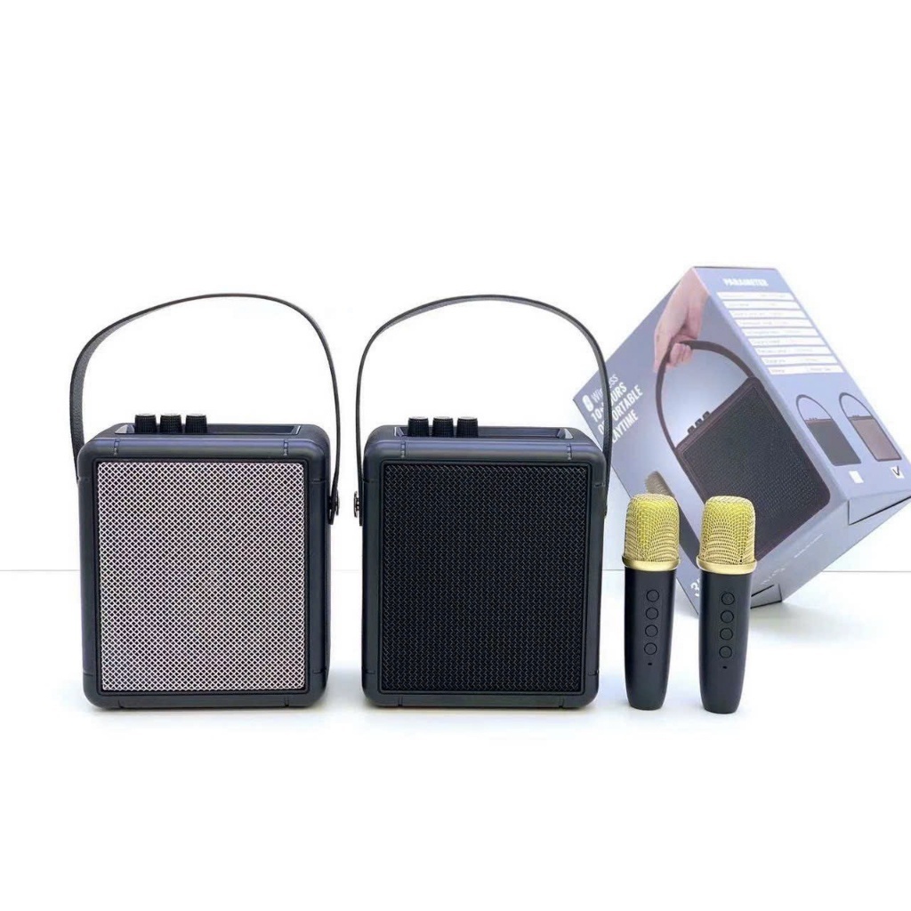 Loa bluetooth Marshall A9 kèm 1 micro không dây xách tay công xuất 10W, âm thanh trầm ấm, bass căng - ChoJi Shop