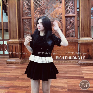 Áo nhung đính đá hot hit