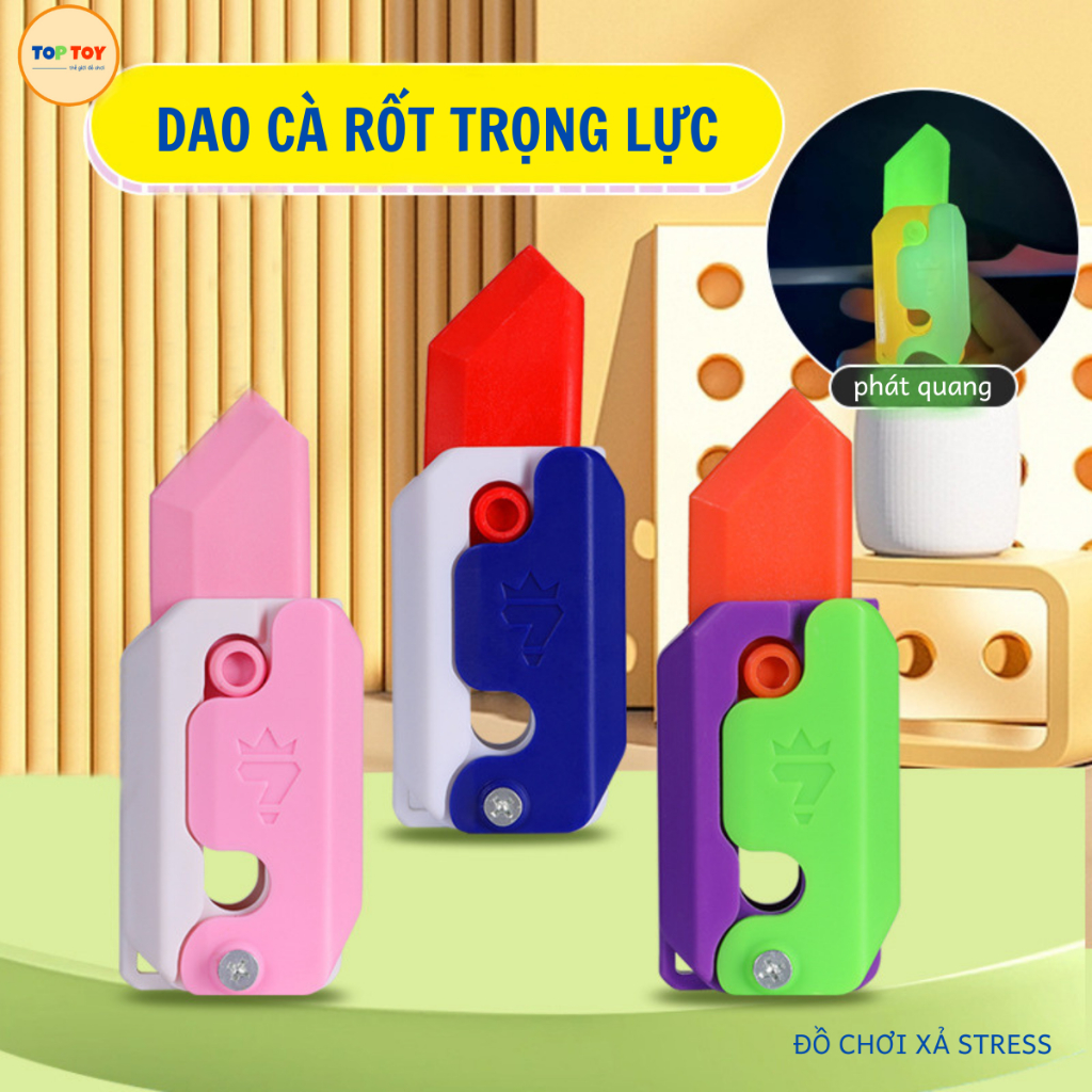 Đồ Chơi Dao Cà Rốt 3D, Dao Cà Rốt Vô Tri Mini Gấp Gọn Hot Hit, Đồ Chơi Xả Stress Giải Trí Cho Mọi Lứa Tuổi