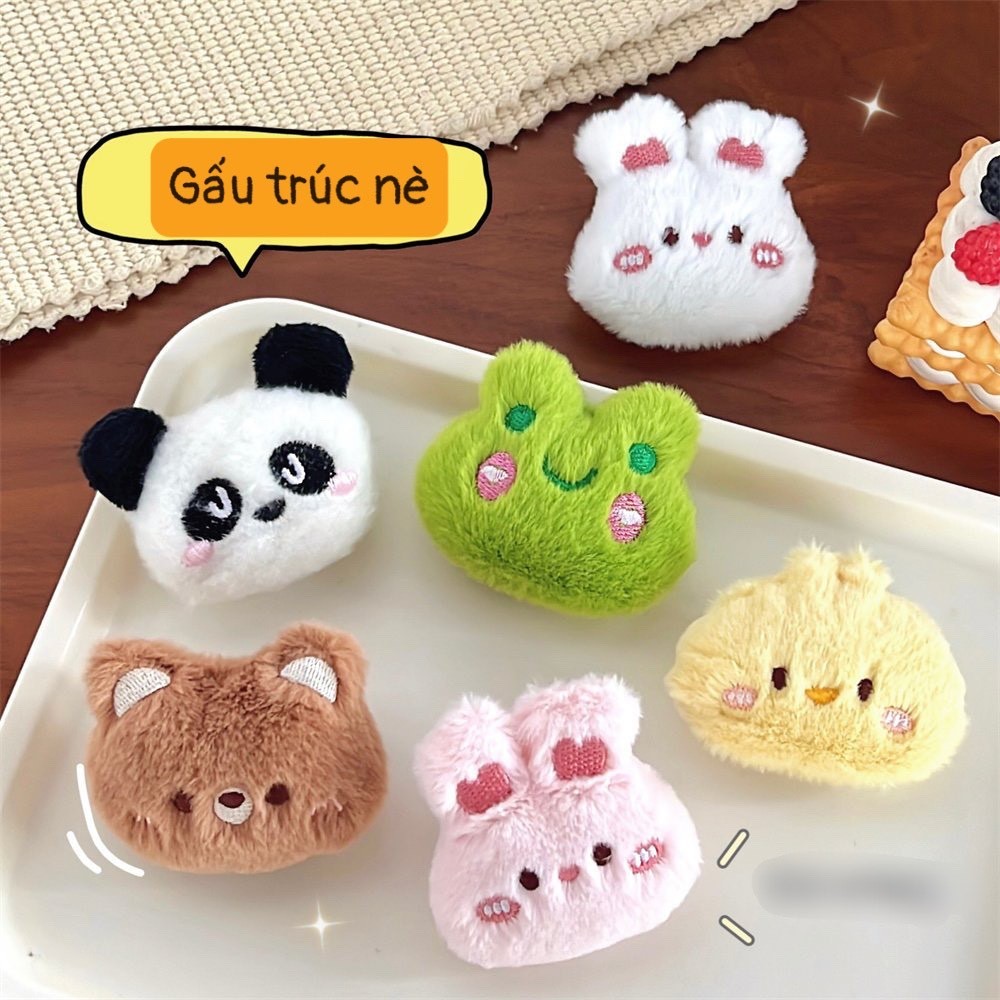 Ghim Cài Balo Áo Túi Xách Nhân Vật Hoạt Hình Gấu Ếch Thỏ Gà Gấu Trúc Nhiều Màu Dễ Thương Quà Tặng
