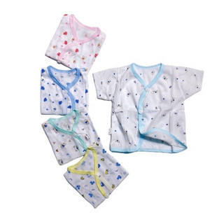 Áo sơ sinh cộc tay cotton vạt chéo