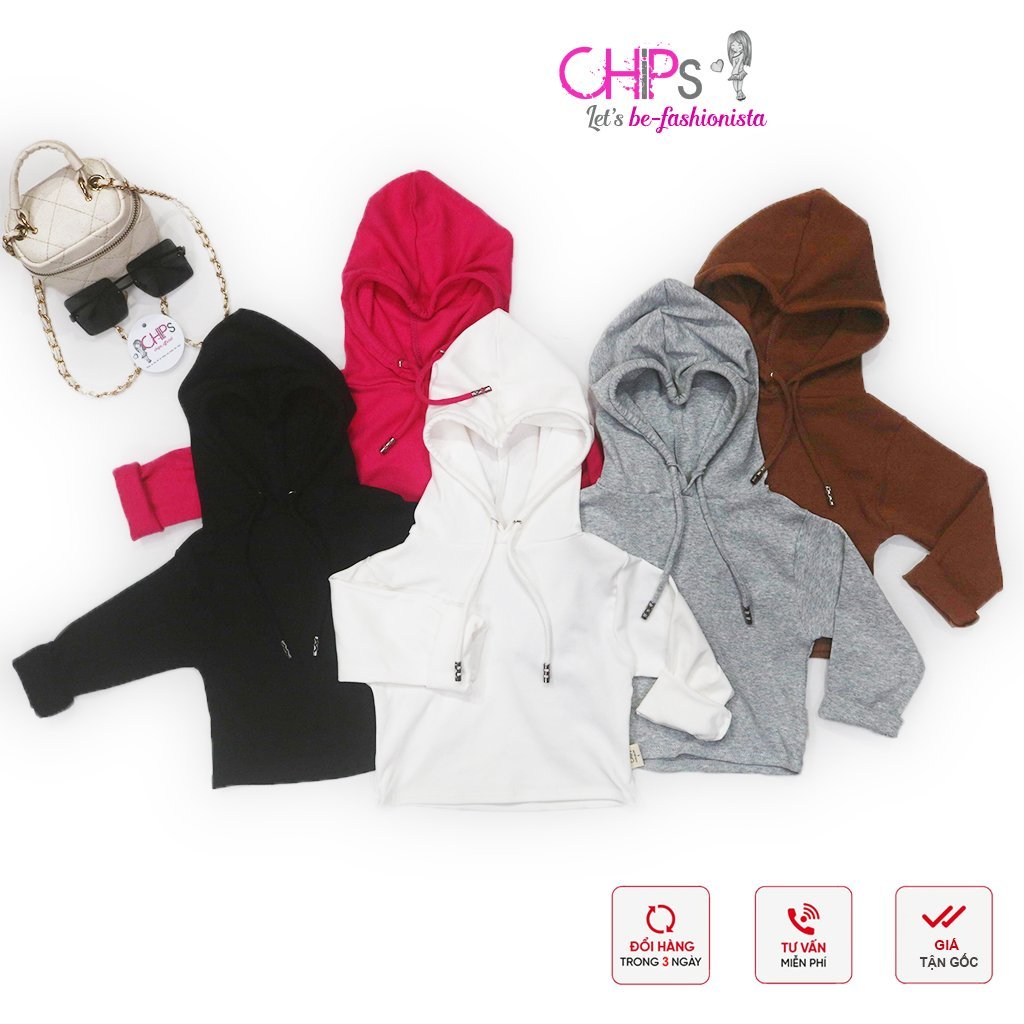Áo Hoodie Dáng Croptop Phong Cách Cá Tính Cho Bé Gái