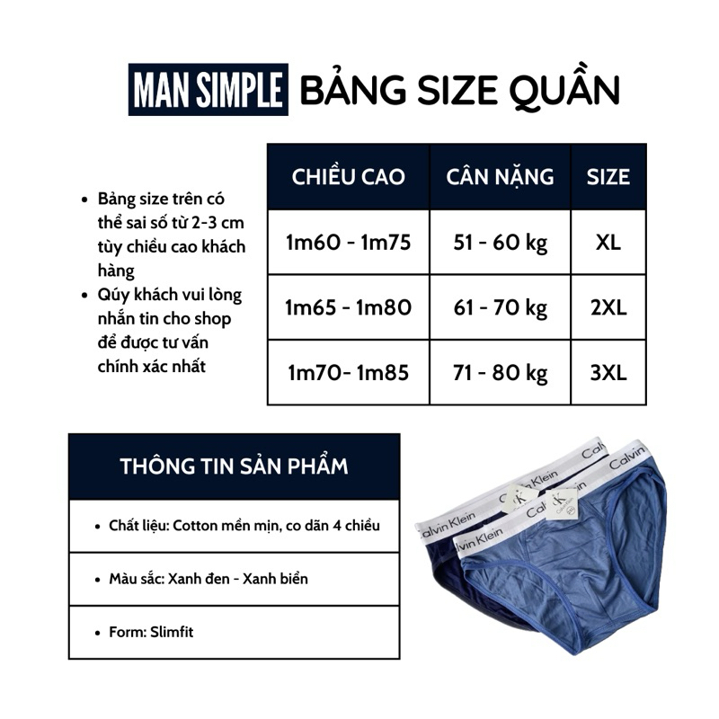 Quần sịp nam tam giác thun lạnh co giãn thoáng mát