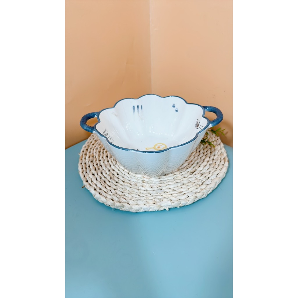 Bộ Bát Tách Lẻ Chén Đĩa Họa Tiết Bộ Đồ Ăn Phong Cách Bắc Âu Men Sáng Đẹp,Sử Dụng Được Cho Lò Vi Sóng Và Máy Rửa Bát