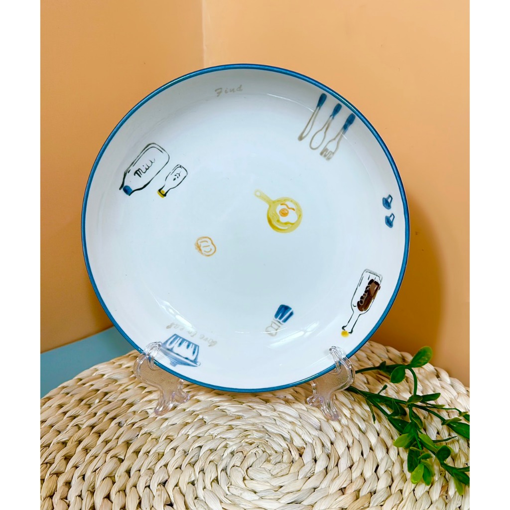 Bộ Bát Tách Lẻ Chén Đĩa Họa Tiết Bộ Đồ Ăn Phong Cách Bắc Âu Men Sáng Đẹp,Sử Dụng Được Cho Lò Vi Sóng Và Máy Rửa Bát