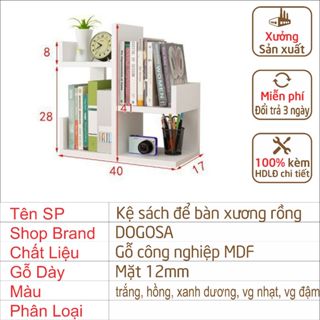 FREE SHIP KỆ SÁCH ĐỂ BÀN XƯƠNG RỒNG MINI