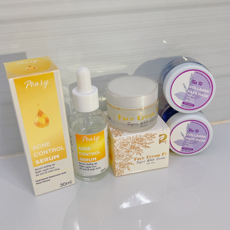 COMBO KEM FACE P1 & SERUM HA Dưỡng Trắng Da Mặt