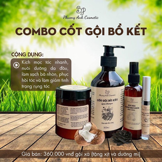 Combo full Cốt Gội Bồ Kết Phương Anh
