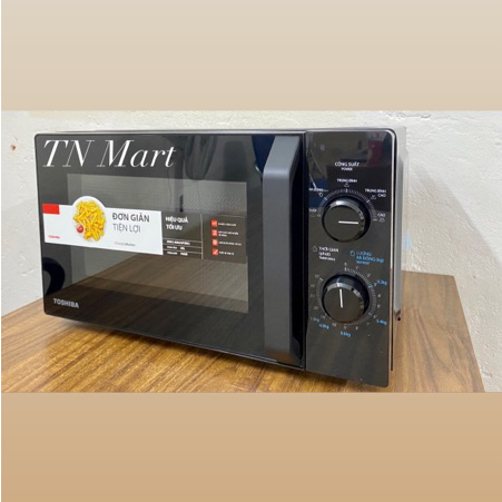 Lò vi sóng Toshiba MW2-MM20P 20 lít, không nướng, mặt đen sang trọng, chính hãng, bảo hành 12 tháng