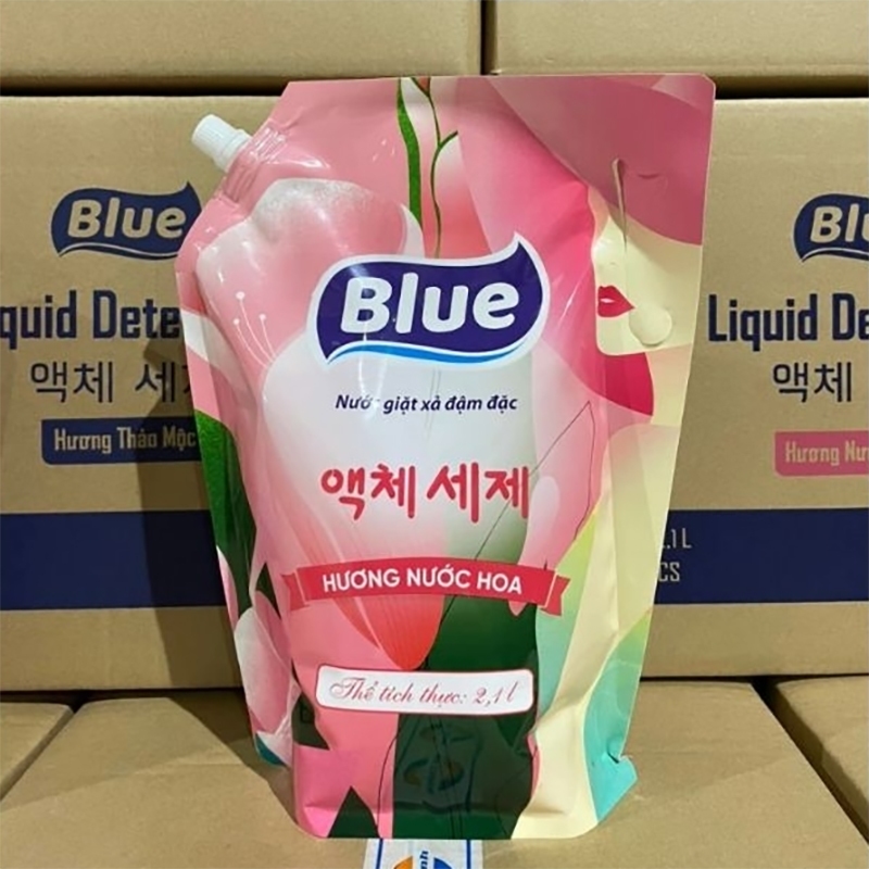 Nước Giặt BLUE Hàn Quốc Hương Nước Hoa Túi 2,1 Lít