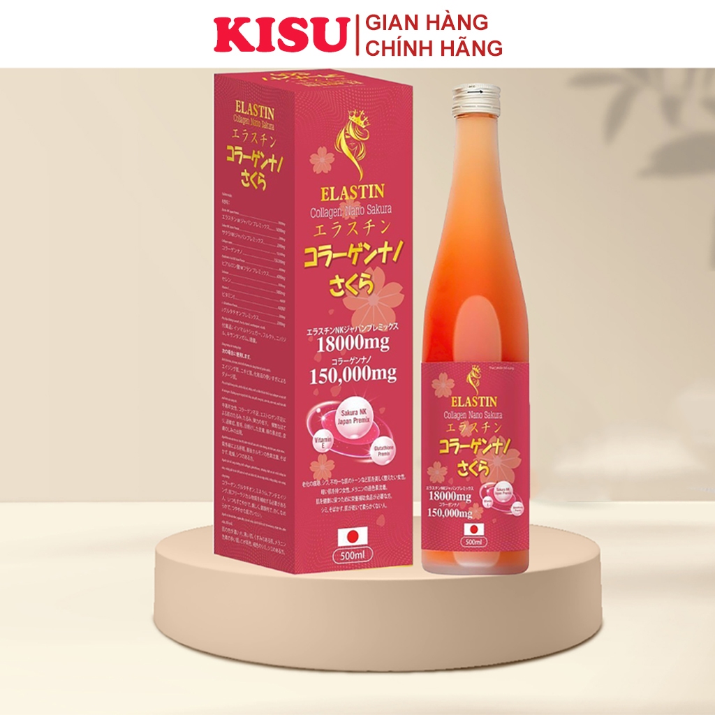 Nước Uống Collagen Trắng Da Hết Nám Tàn Nhang Chính Hãng Nhật Bản -  Nước Collagen Trắng Da Nano Sakura 500ml