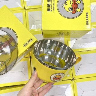 Bát úp mì inox có tay cầm.