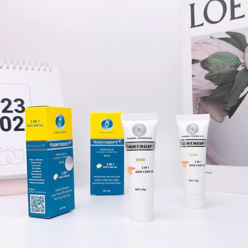 Gel hỗ trợ giảm mụn Santagift/ Ezanic/ Megaduo/ Derma Forte