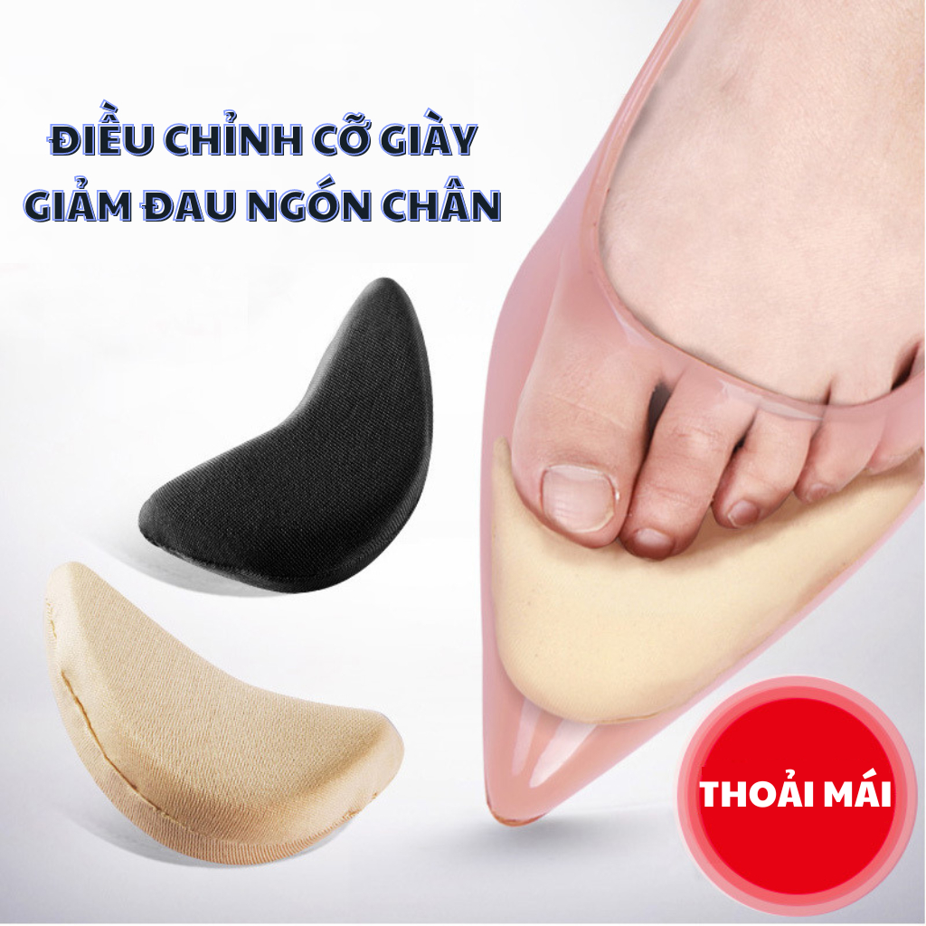 Cặp lót giày cao gót nữ đệm êm ngón chân cao cấp, chất liệu cao su non