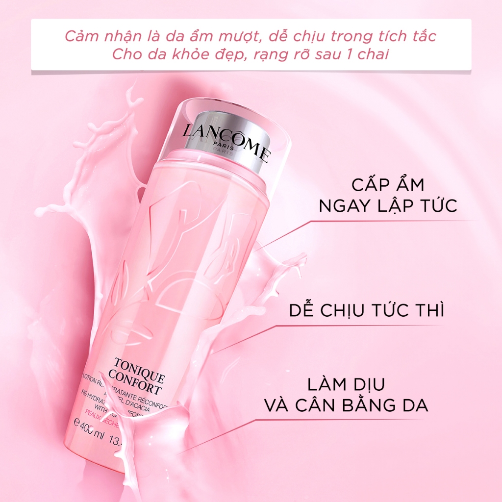 Toner Nước Hoa Hồng Lancome Tonique Confort 400ML