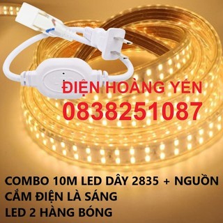 ĐÈN LED DÂY ĐÔI 2835 10M CÓ NGUỒN
