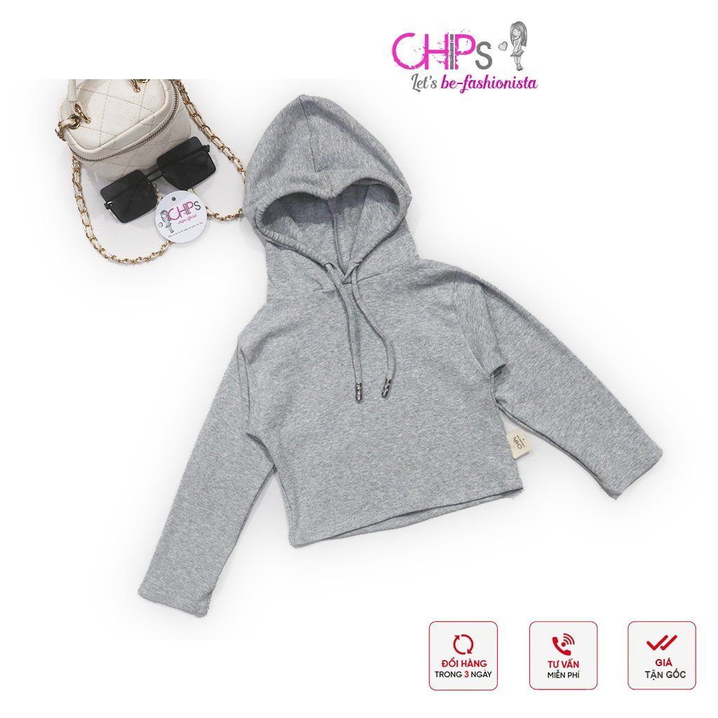 Áo Hoodie Dáng Croptop Phong Cách Cá Tính Cho Bé Gái