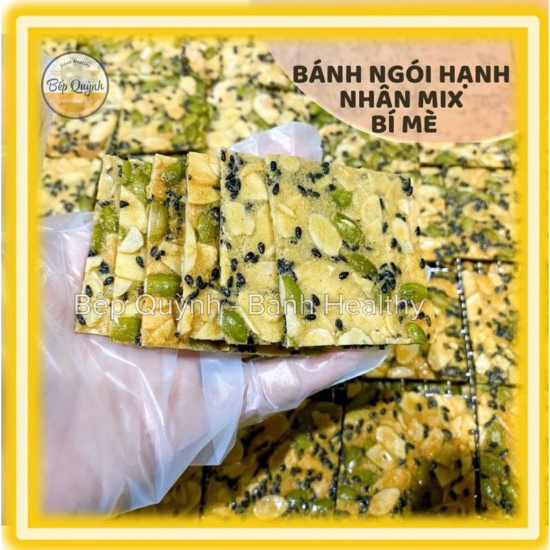 Bánh ngói hạnh nhân mix bí mè - bánh ăn kiêng , eatclean, giảm cân