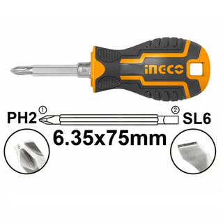 Tua vít mini 2 đầu dài 75mm ingco akisd0202