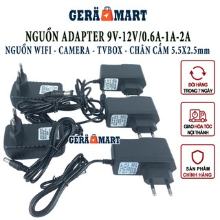 Nguồn adapter 9v-0.6a/9v-1a/9v-2a/12v-1a/12v-2a cho router wifi, modem, camera, tvbox - sạc nguồn đủ loại chân cắm thông