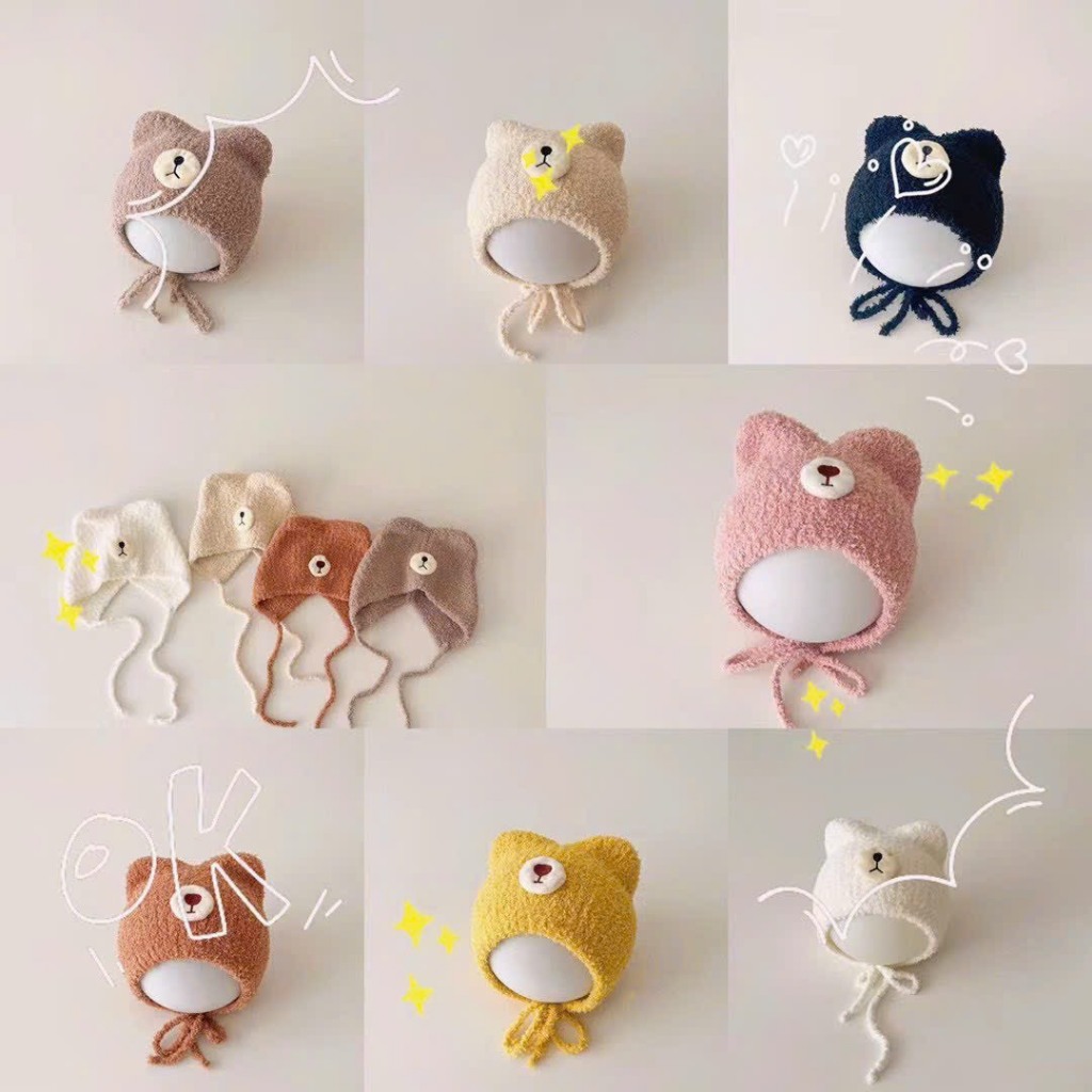 Combo 10 mũ ấm thời trang đông cho bé