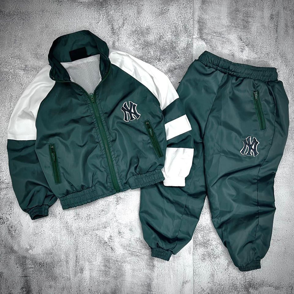 Bộ gió NY 2 lớp,chất gió dày dặn chống nước phong cách sành điệu thể thao cho bé trai-gái 10-40kg