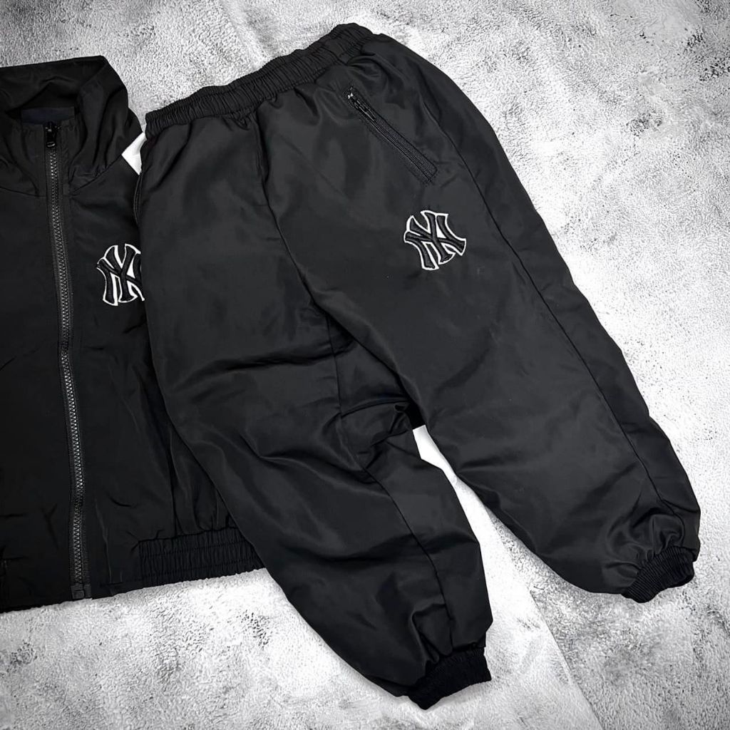 Bộ gió NY 2 lớp,chất gió dày dặn chống nước phong cách sành điệu thể thao cho bé trai-gái 10-40kg