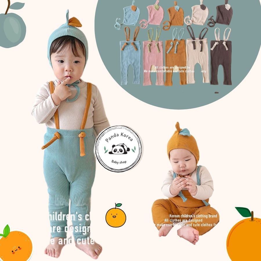 Quần yếm dài cho bé 5-13 kg phong cách Hàn quốc