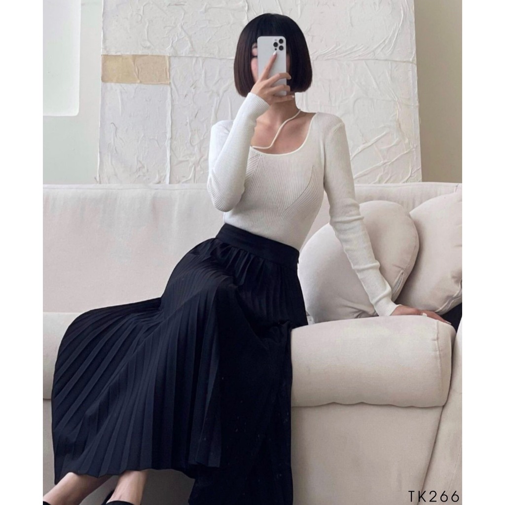 Chân váy dài dập ly - TK266, Em chân váy quốc dân chưa bao giờ hết HOT