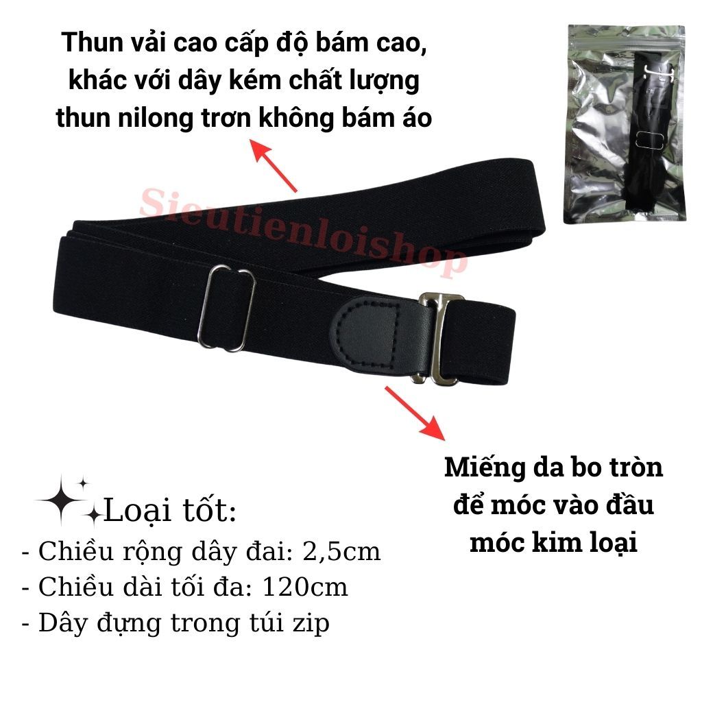 Đai giữ áo sơ mi nam nữ gọn gàng thanh lịch - Đai sơ vin giữ áo sơmi loại tốt siêu tiện lợi