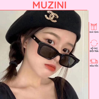 Mắt kính râm Muzini kính mát nam nữ phong cách thời trang Hàn Quốc chống tia UV cực ngầu KM26