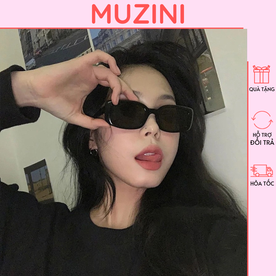 Kính râm nam nữ thời trang đi biển mẫu mới  Màu đen phong cách cá tính siêu ngầu Muzini KM07