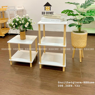 Kệ tab cạnh giường/kệ vuông góc tường decor lắp ráp 2-3 tầng