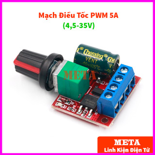 Mạch Điều Tốc Động Cơ DC PWM 5A 4.5V-35V Dùng Điều Khiển Tốc Độ Moto Chỉnh Độ Sáng Đèn Led