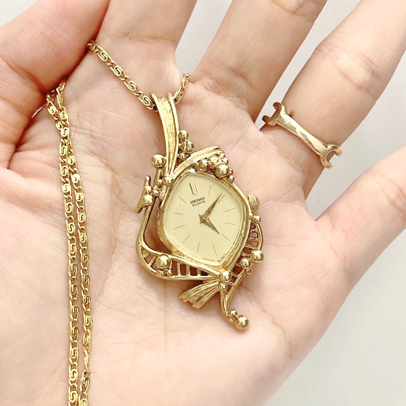 Dây chuyền mặt đồng hồ hiệu Seiko, hàng si - Secondhand watch Seiko