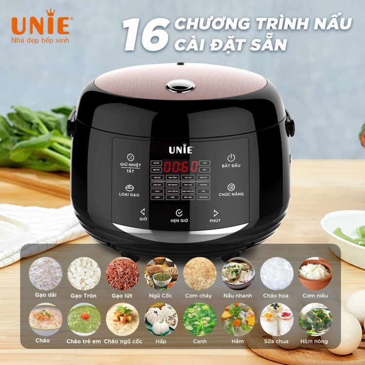 Nồi cơm điện lòng cốm Venko, Công nghệ ủ nhiệt 3D,giữ ấm lên tới 24h, 16 chương trình, BH 12T chính hãng - Mê Nghề Store