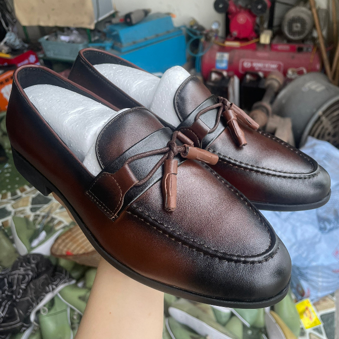 Giày lười nam cao cấp ERMAND da bò thật bảo hành 1 năm kiểu dáng Tassel Loafer - Mã T33