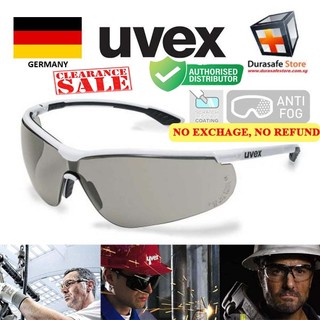 Kính bảo hộ UVEX 9193280 Sportstyle Gọng Trắng phối Đen, tròng Đen khói Grey Supravision Extreme Len (kèm hộp chống sốc)